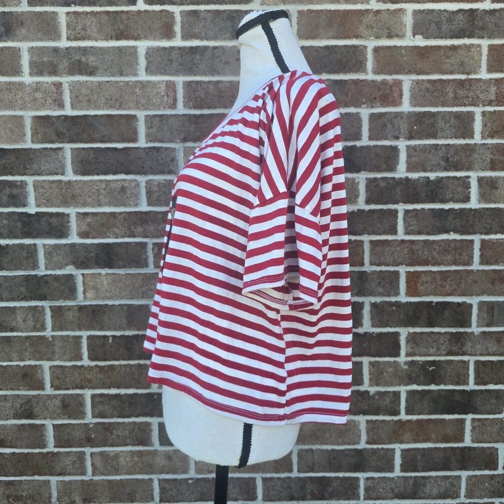 Red Striped Sequin Top - Picture 4 of 11